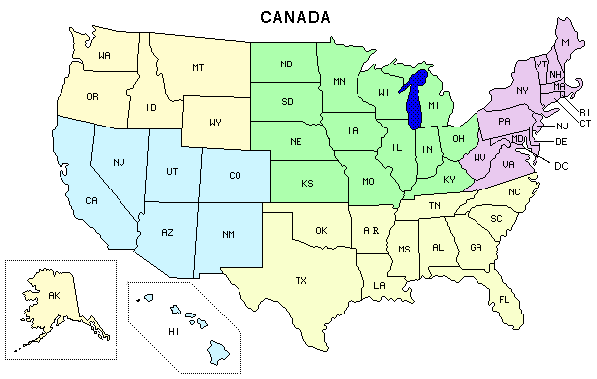 Map of the United States